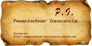 Pesenlechner Innocencia névjegykártya